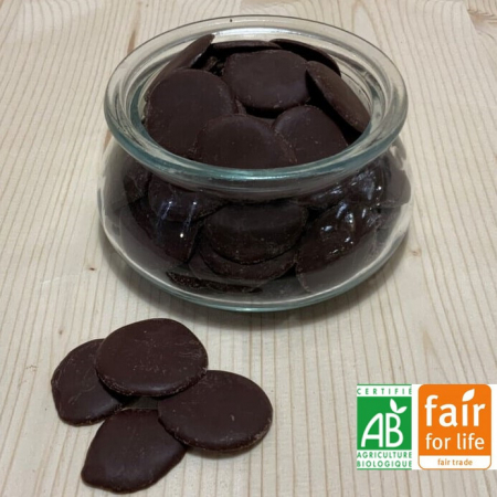 Palets chocolat noir 63%